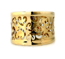 Złoty pierścionek z sercem