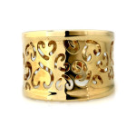 Złoty pierścionek z sercem