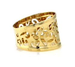 Złoty pierścionek z sercem