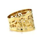 Złoty pierścionek z sercem