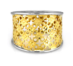 Złoty pierścionek Ornament diamentowany