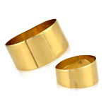 Złoty pierścionek Eternity z błyszczącą powierzchnią