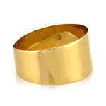 Złoty pierścionek Eternity z błyszczącą powierzchnią