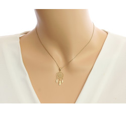 Zawieszka złota ażurowy łapacz snów