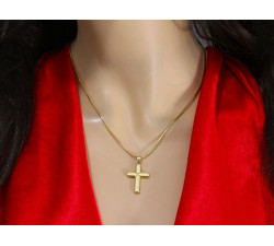 klasyczny złoty wisiorek