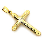 Krzyżyk złoty 375 zawieszka bez wizerunku klasyczny i uniwersalny