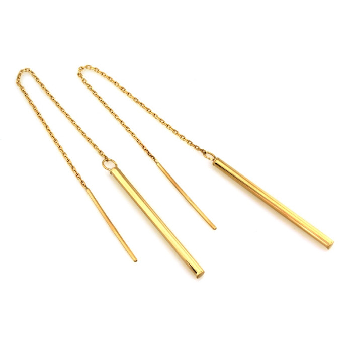 kolczyki złote bez cyrkonii