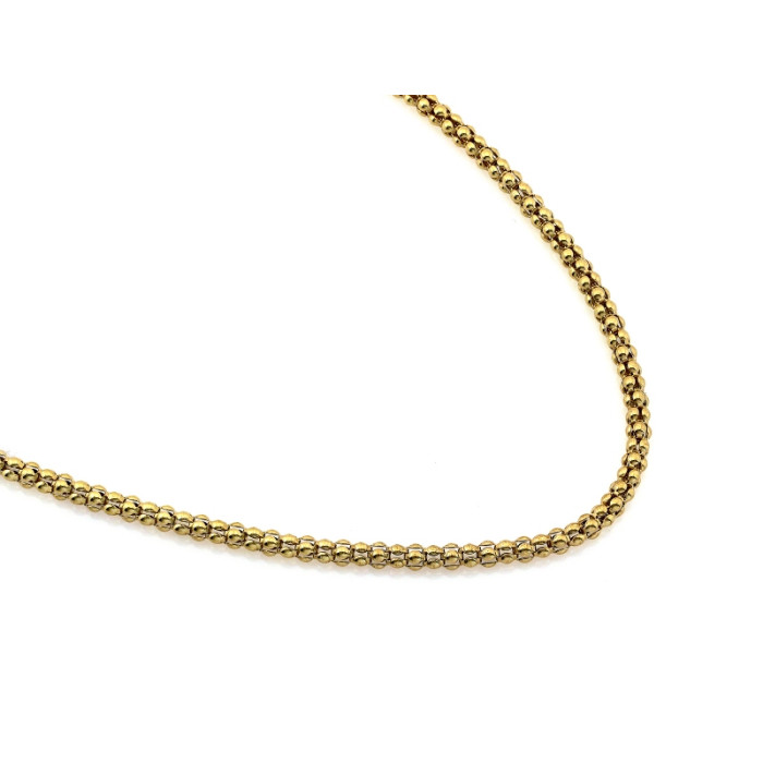 Naszyjnik srebrny pozłacany gruby łańcuszek coreana