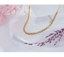 Naszyjnik srebrny pozłacany gruby łańcuszek coreana