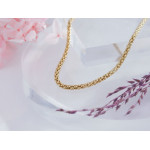 Naszyjnik srebrny pozłacany gruby łańcuszek coreana