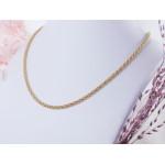 Naszyjnik srebrny pozłacany gruby łańcuszek coreana