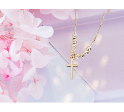 Srebrny naszyjnik z motywem krzyżyka