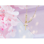 Srebrny naszyjnik z motywem krzyżyka