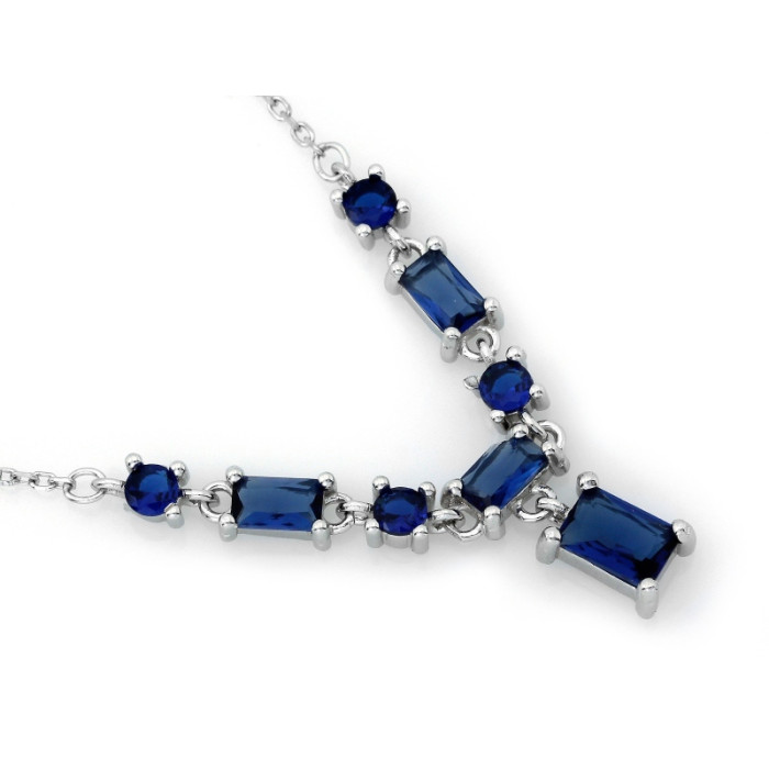 Naszyjnik srebrny z cyrkoniami