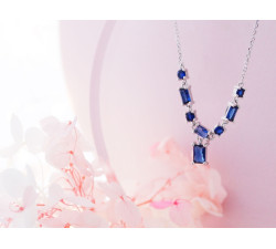 Naszyjnik srebrny z cyrkoniami