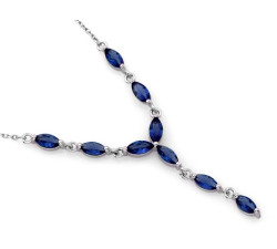 Srebrny naszyjnik z cyrkoniami na prezent