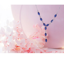 Srebrny naszyjnik z cyrkoniami na prezent