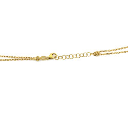 Naszyjnik srebrny pozłacany podwójny z dwoma dużymi ogniwami