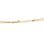 Naszyjnik srebrny pozłacany podwójny z dwoma dużymi ogniwami