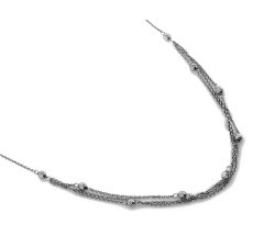 Srebrny naszyjnik z kuleczkami - biżuteria dla kobiety na prezent