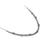 Srebrny naszyjnik z kuleczkami - biżuteria dla kobiety na prezent