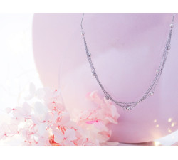 Srebrny naszyjnik z kuleczkami - biżuteria dla kobiety na prezent