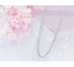 Srebrny naszyjnik z kuleczkami - biżuteria dla kobiety na prezent