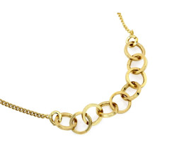 Pozłacany srebrny naszyjnik, 45 cm, 2.28g-2.33g