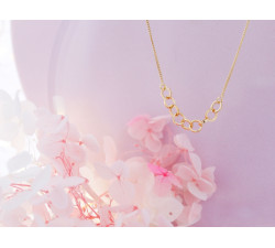 Pozłacany srebrny naszyjnik, 45 cm, 2.28g-2.33g