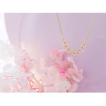 Pozłacany srebrny naszyjnik, 45 cm, 2.28g-2.33g