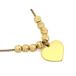 Srebrny naszyjnik pozłacany z sercem 45cm