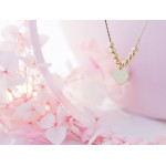 Srebrny naszyjnik pozłacany z sercem 45cm