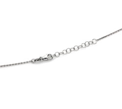 Srebrny naszyjnik z sercem, długość 45cm