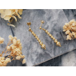 Kolczyki srebrne długie wiszące z kulkami