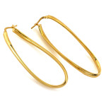 Duże srebrne kolczyki pozłacane owalne