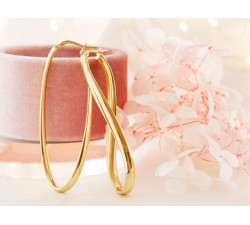 Duże srebrne kolczyki pozłacane owalne