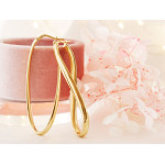 Duże srebrne kolczyki pozłacane owalne