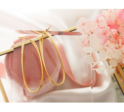 Duże srebrne kolczyki pozłacane owalne