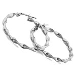 Srebrne kolczyki koła skręcone angielskie 37mm