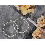 Srebrne kolczyki koła skręcone angielskie 37mm