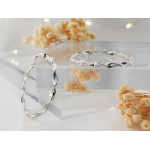 Srebrne kolczyki koła skręcone angielskie 37mm