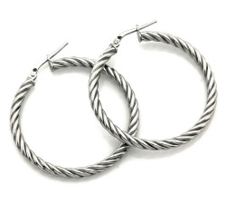 Srebrne kolczyki koła rodowane