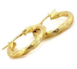 Srebrne kolczyki pozłacane skręcone koła