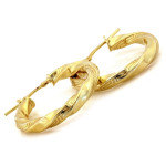 Srebrne kolczyki pozłacane skręcone koła