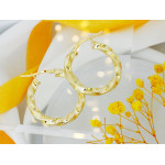 Srebrne kolczyki pozłacane skręcone koła