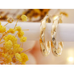 Srebrne kolczyki pozłacane skręcone koła