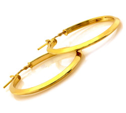 Srebrne kolczyki pozłacane koła 38mm