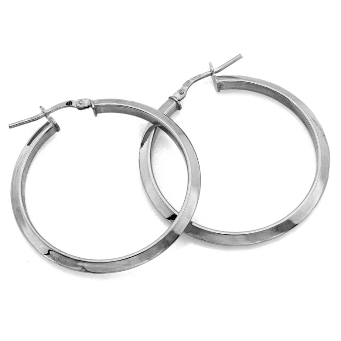 Srebrne kolczyki koła 38mm.
