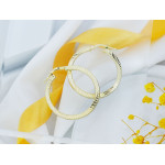 Kolczyki srebrne pozłacane koła zdobione 32mm