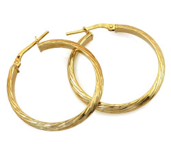 Srebrne kolczyki pozłacane w formie kółek